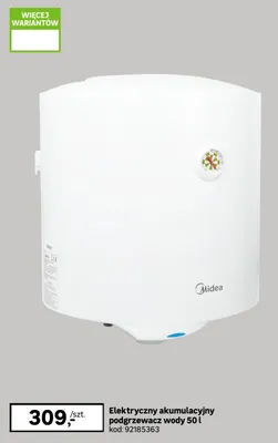 Elektryczny akumulacyjny podgrzewacz wody Midea 50 l promocja w Leroy Merlin
