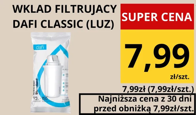 Wkład filtrujący Classic (luz) promocja w Supeco