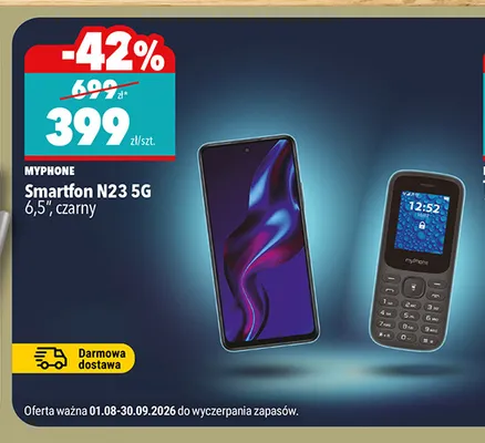 Smartfon Myphone N23 5 g promocja w Biedronka