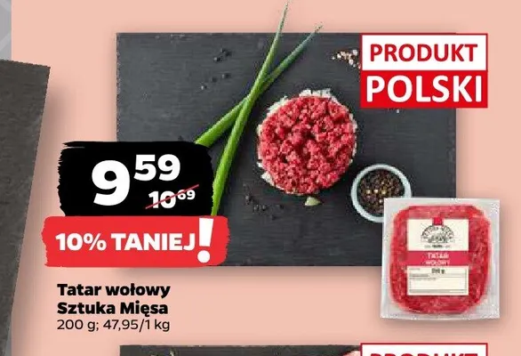 Tatar wołowy Sztuka Mięsa promocja w Netto