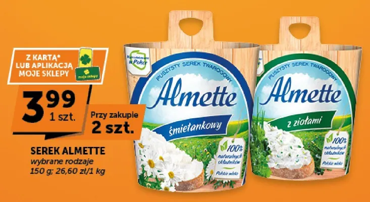 Serek Almette z ziołami promocja w Euro Sklep