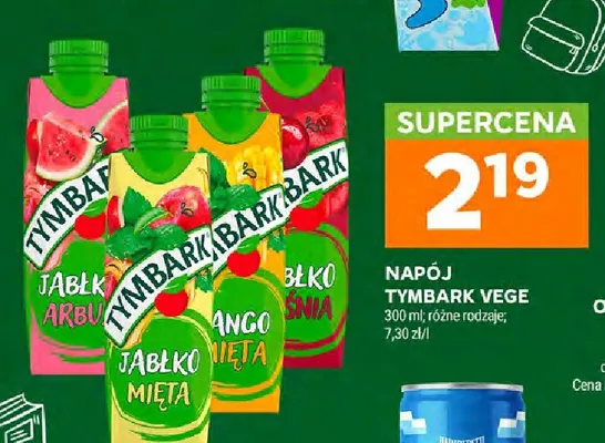 Napój Tymbark Vege jabłko mięta promocja w Stokrotka