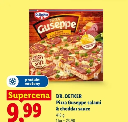Pizza Guseppe salami & cheddar sauce Dr. Oetker promocja w Lidl