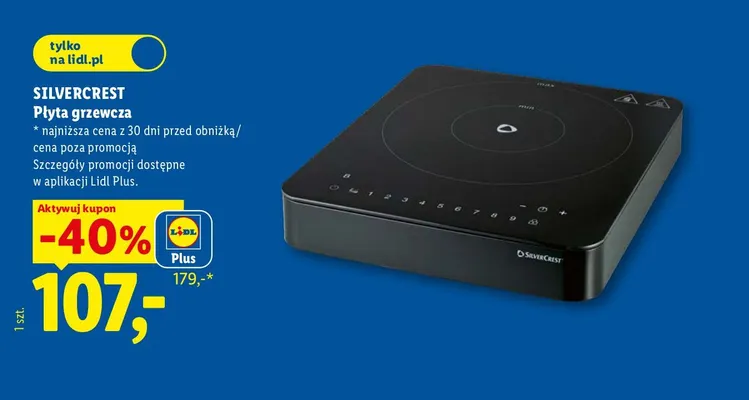Płyta grzewcza Silvercrest promocja w Lidl