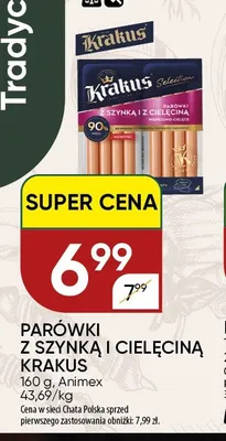 Parówki z szynką i cielęciną Krakus promocja w Chata Polska