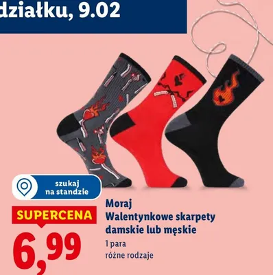 Walentynkowe skarpety damskie promocja w Lidl