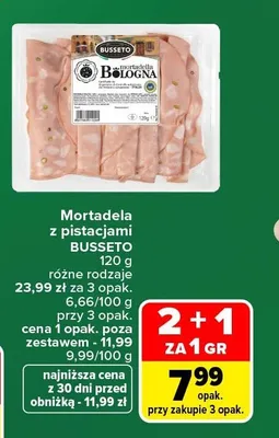 Mortadela z pistacjami Busseto promocja w Carrefour Market