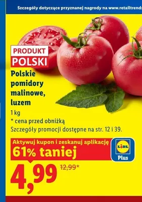 Pomidory malinowe polskie Lidl promocja w Lidl
