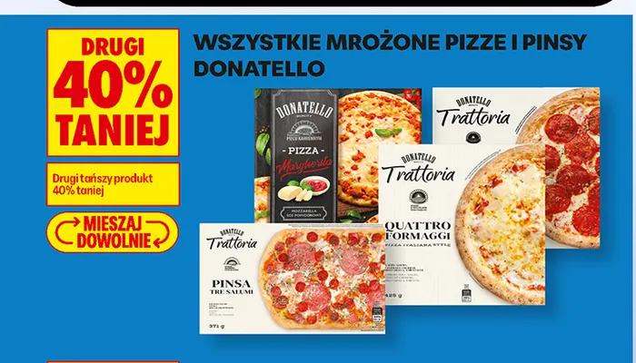 Pizza mrożona Donatello Margherita promocja w Biedronka