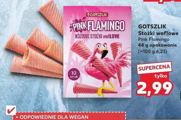 Stożki waflowe Gotszlik Pink Flamingo promocja w Kaufland