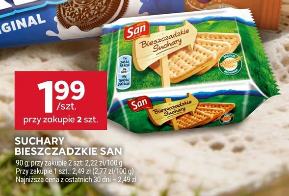 Suchary Bieszczadzkie San promocja w Stokrotka