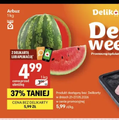 Arbuz promocja w Delikatesy Centrum