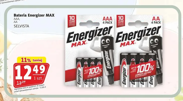 Bateria Energizer MAX AAA 4-pak promocja w Prim Market