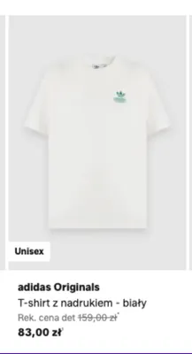 T-shirt z nadrukiem Adidas Originals biały promocja w Lounge by Zalando