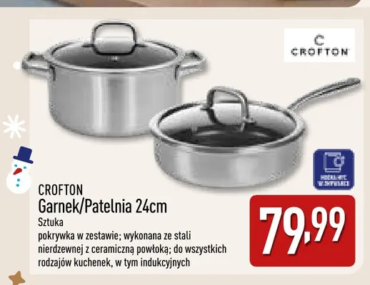 Garnek 24 cm Crofton promocja w Aldi