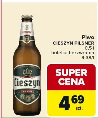 Piwo Pilsner butelka bezzwrotna promocja w Carrefour