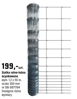 Siatka rolna-leśna ocynkowana promocja w OBI