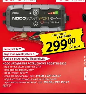 Urządzenie rozruchowe Booster GB20 Noco promocja w Selgros