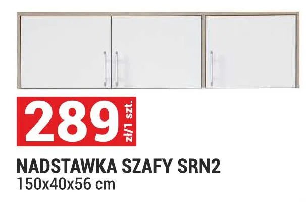 Nadstawka szafy SRN2 150x40x56 cm promocja w Merkury Market