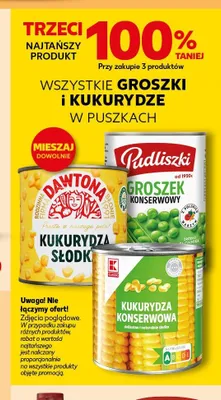 Groszek konserwowy Pudliszki promocja w Kaufland
