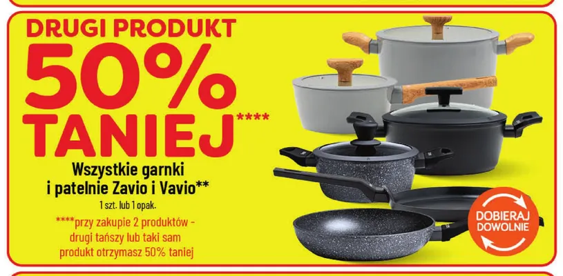 Garnki i patelnie Zavio i Vavio promocja w POLOmarket
