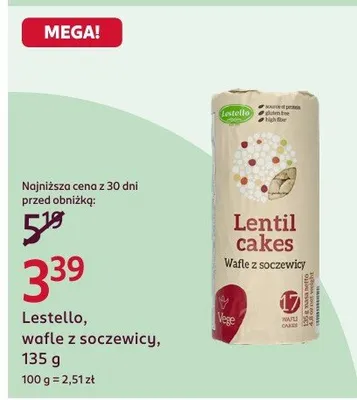 Wafle z soczewicy promocja w Rossmann