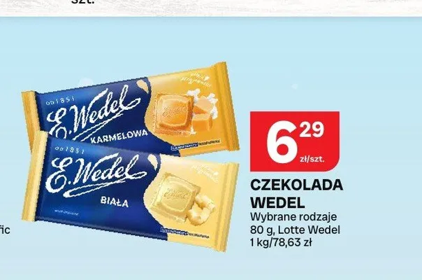 Czekolada karmelowa E.Wedel promocja w Chorten
