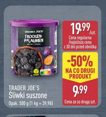 Śliwki suszone Trader Joe's promocja w Aldi