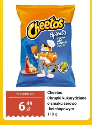 Chrupki kukurydziane Cheetos Spirals o smaku serowo-ketchupowym promocja w Biedronka