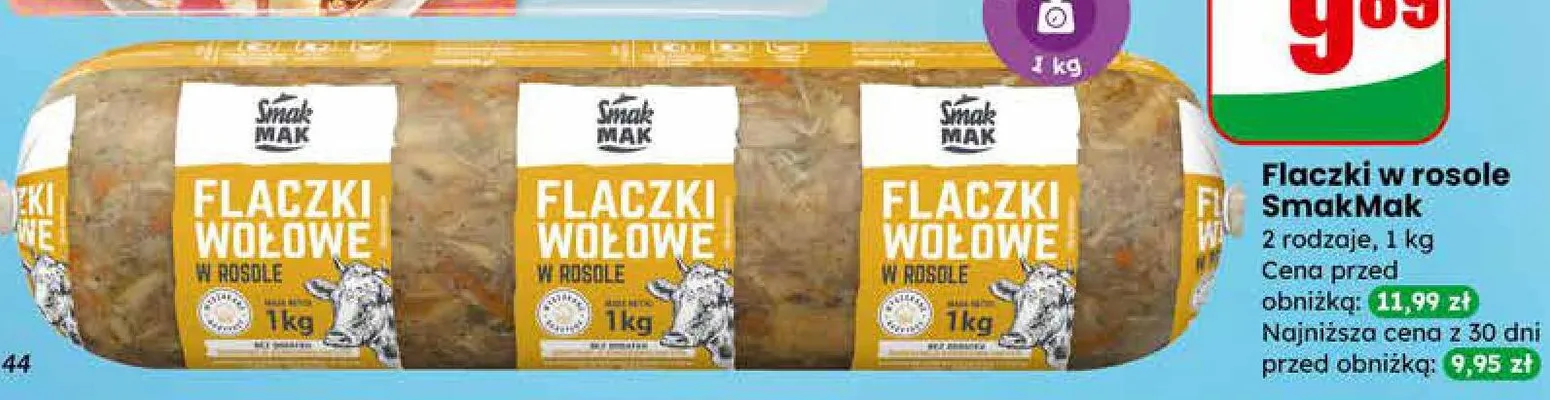 Flaczki wołowe w rosole 2 rodzaje promocja w Dino