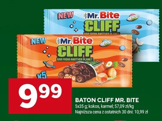 Baton kokosowy Mr. Bite Cliff 5-pak promocja w Stokrotka