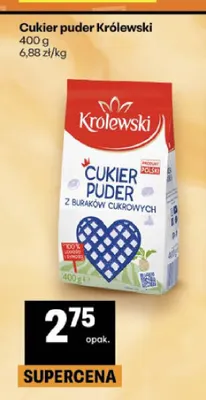 Cukier puder Królewski promocja w Delikatesy Centrum