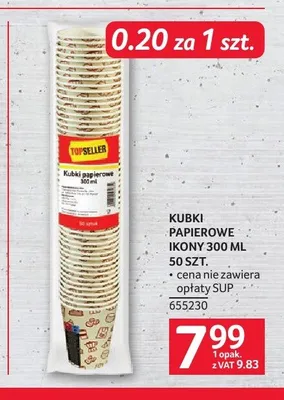 Kubki papierowe ikony 300ml Topseller promocja w Selgros