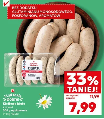 Kiełbasa biała z szynki promocja w Kaufland