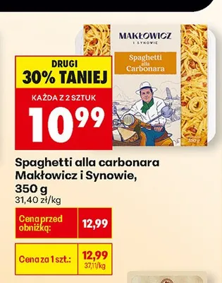 Spaghetti alla carbonara promocja w Biedronka