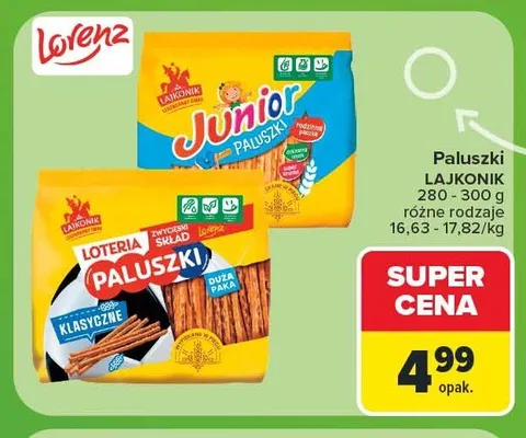 Paluszki Lajkonik Klasyczne promocja w Carrefour