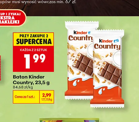 Baton Kinder Country promocja w Biedronka