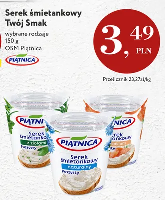 Serek śmietankowy Twój Smak z łososiem Piątnica promocja w Market Point