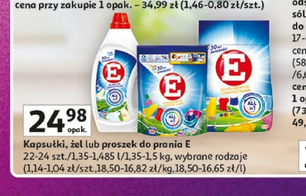 Żel do prania E Active-Enzym 6 promocja w Auchan