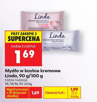 Mydło w kostce kremowe, różne rodzaje promocja w Biedronka