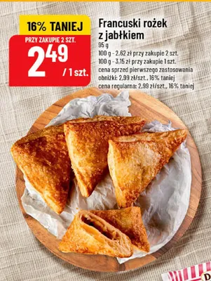 Francuski rożek z jabłkiem promocja w POLOmarket