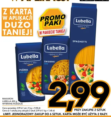 Makaron Świderki Lubella promocja w Kupiec