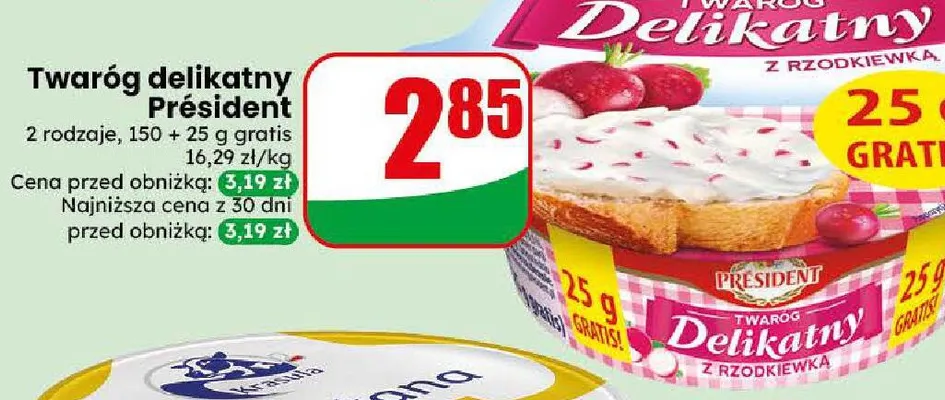 Twaróg delikatny Président promocja w Dino
