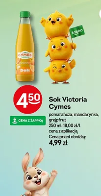 Sok Victoria Cymes pomarańcza, mandarynka, grejpfrut promocja w Żabka