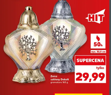 Znicz szklany Dekolt promocja w Kaufland
