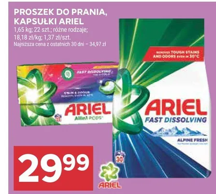 Kapsułki do prania Ariel promocja w Stokrotka