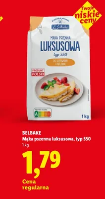 Mąka pszenna luksusowa typ 550 Belbake promocja w Lidl