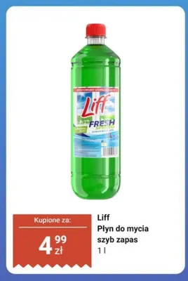 Płyn do mycia szyb zapas Liff Fresh Spring promocja w Dino