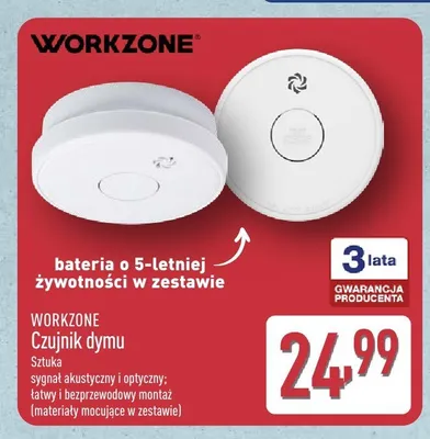 Czujnik dymu Workzone promocja w Aldi