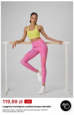 Legginsy treningowe szybkoschnące damskie 4F promocja w 4F
